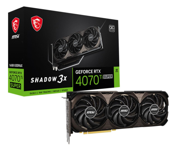MSI GeForce RTX 4070 Ti SUPER Shadow 3X OC 16GB GDDR6X - 1294993 - zdjęcie